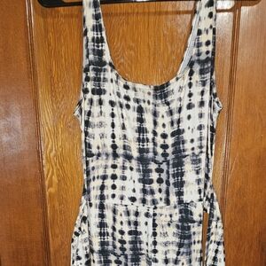 Stylish Black and White Patterned Jumpsuit